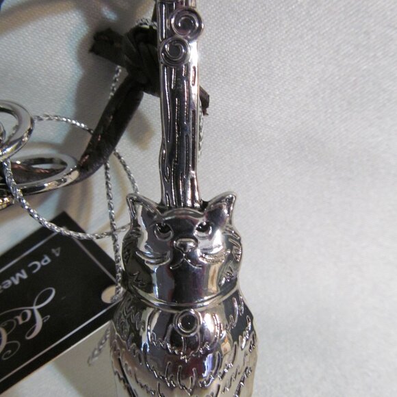 Ganz 4 Piece Metal Measuring Spoon Set Cats New in Box - Picture 9 of 14